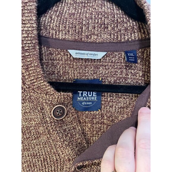 True Measure‎ of a Man Mens Chunky Knit Cotton Sweater Size XXL Classic Comfort - Picture 3 of 9